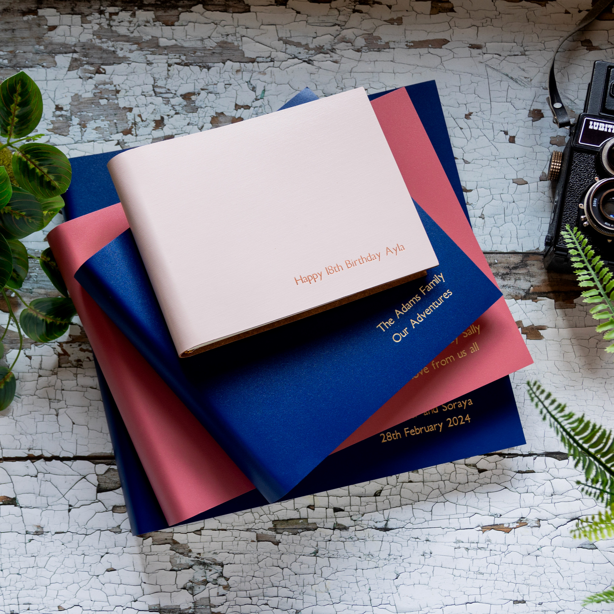 Our handbound books & albums come in a host of beautiful book coverings & sizes