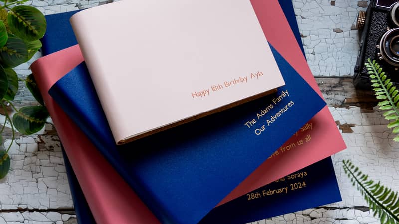 Our handbound books & albums come in a host of beautiful book coverings & sizes