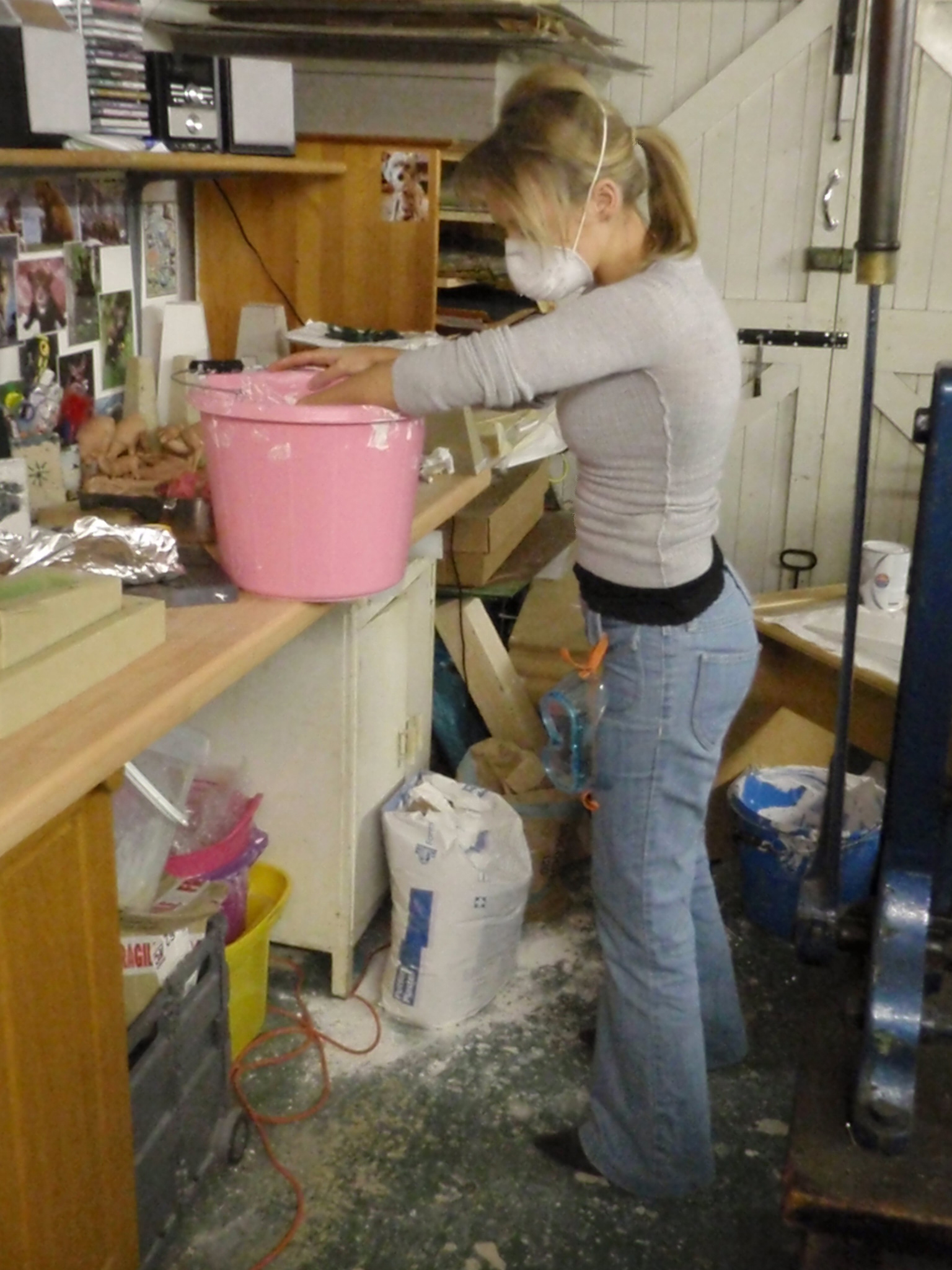 Jessica Irena Smith at work in her glass studio