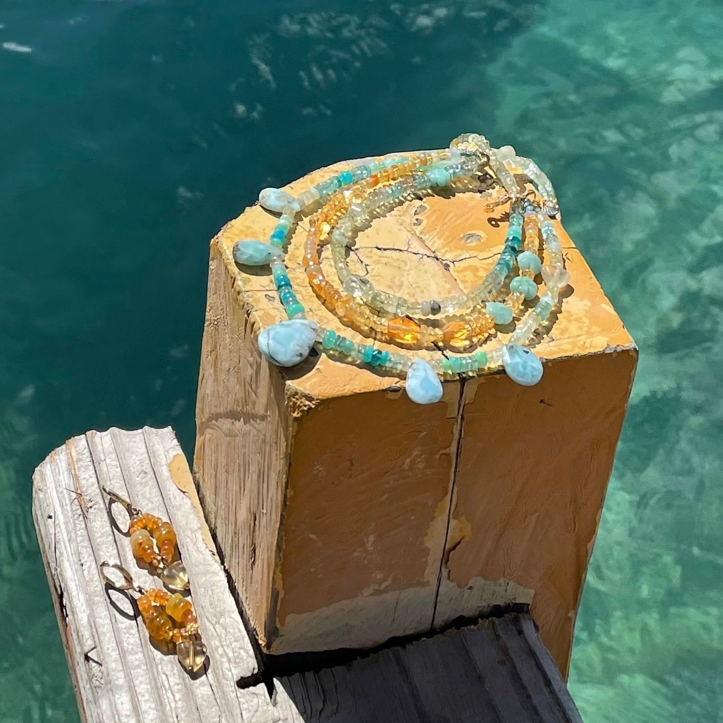 Happiness is ... a glass of rosé and a Clarke Palmer Bracelet Stack.