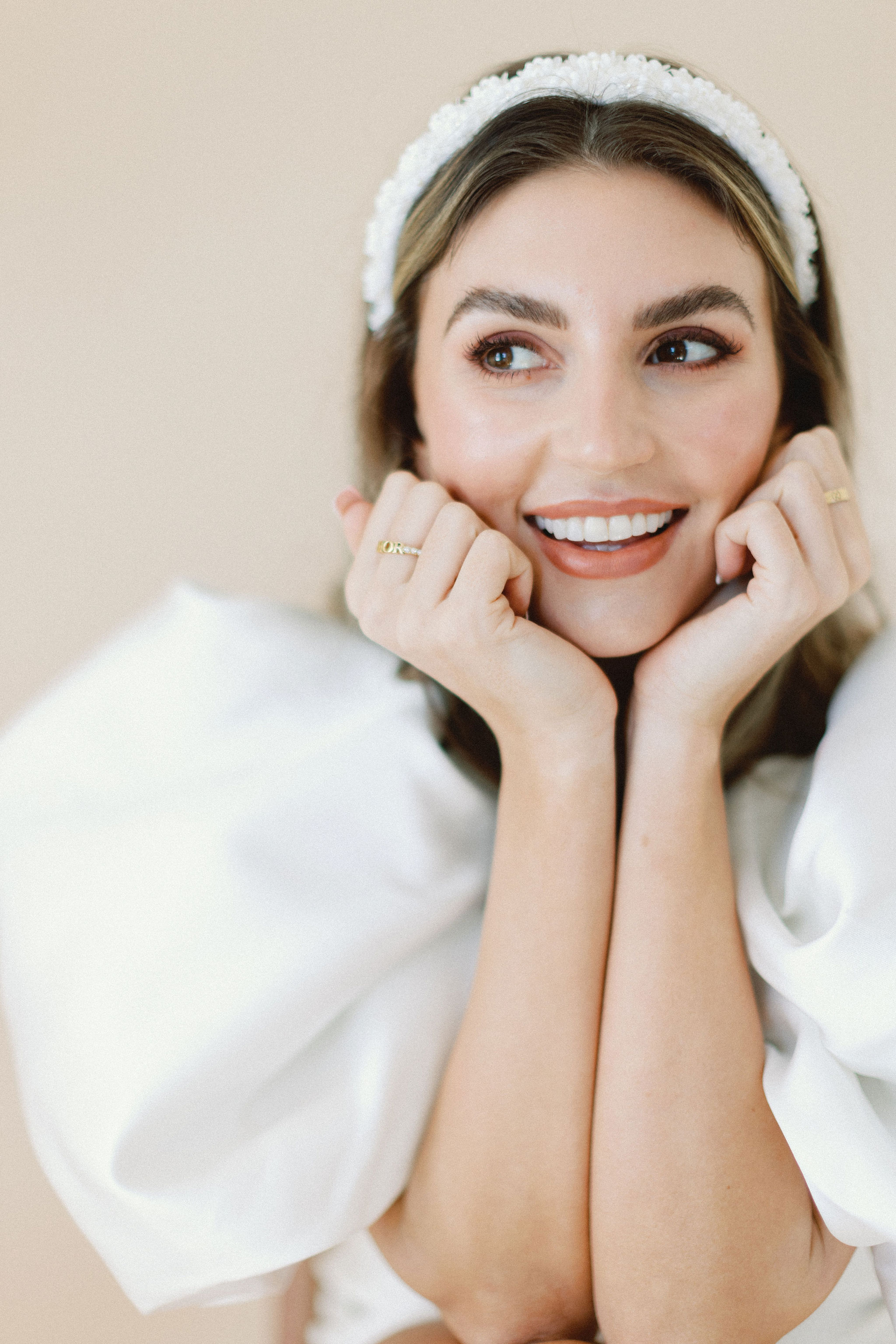 Bloom bead embroidered hair band