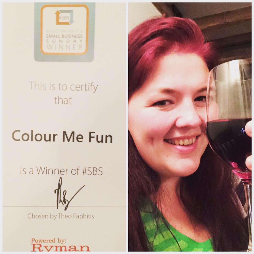 Celebrating our award given by Theo Paphitis.