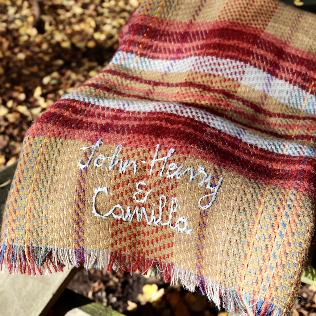 tartan rug with name 