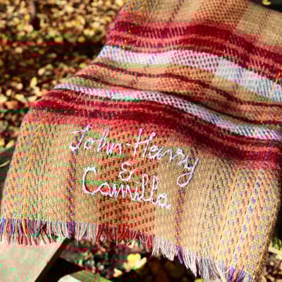 tartan rug with name