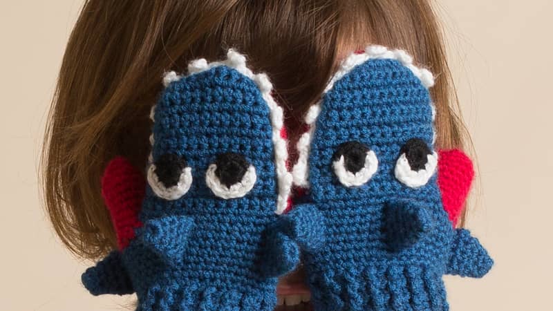 Handmade shark mitten