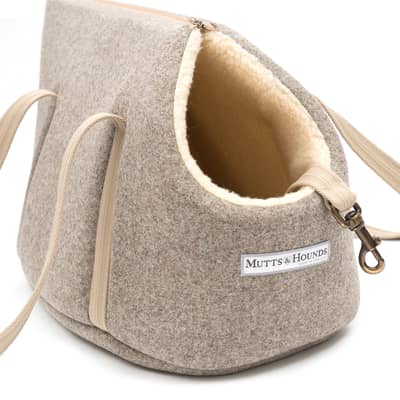 Grey Tweed Dog Carrier