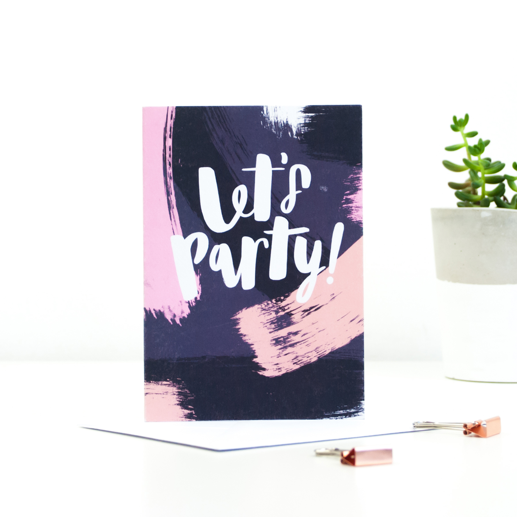Sadler Jones Let's Party Paint Splashes Card