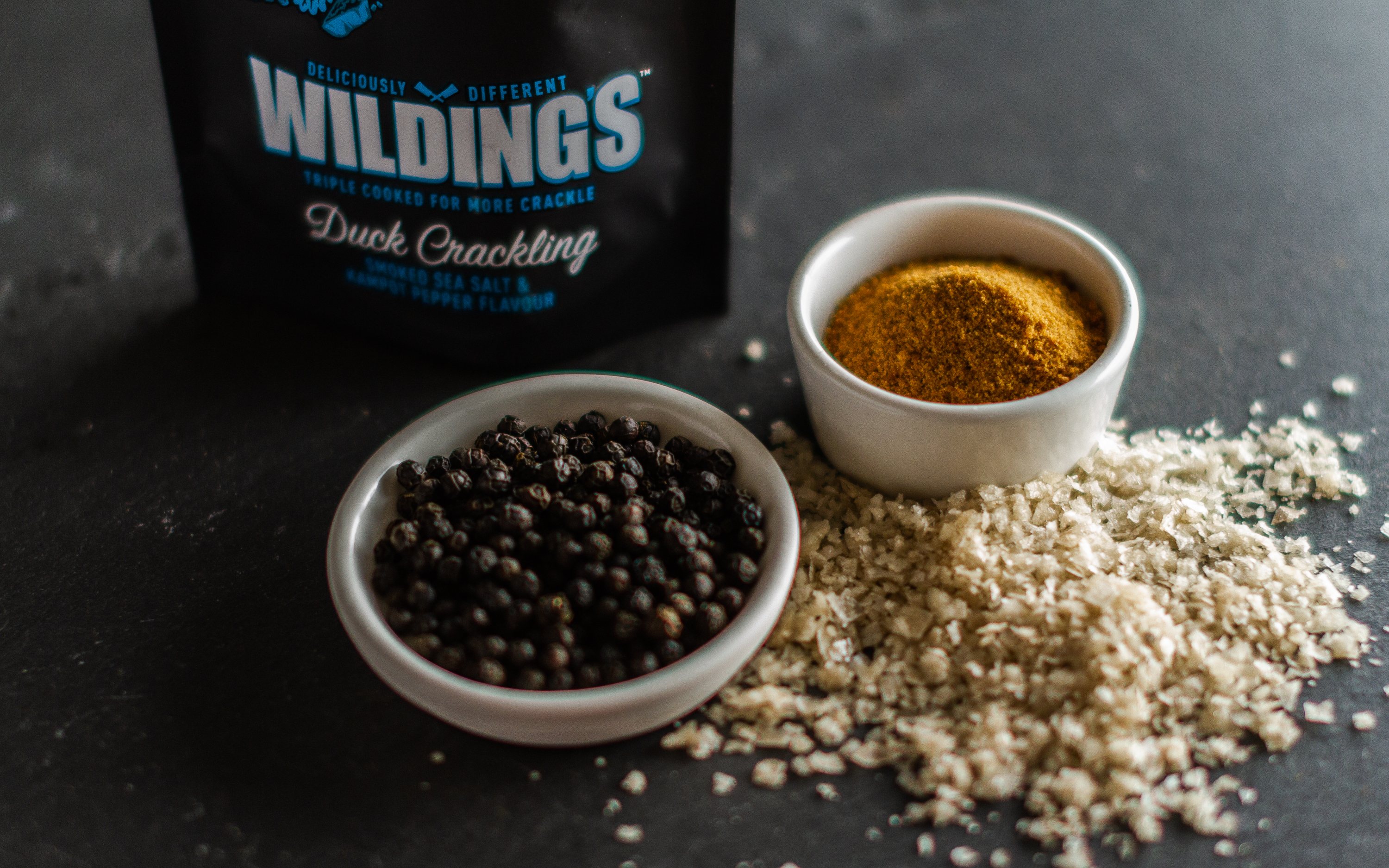 Wilding's Smoked Sea Salt & Kampot Pepper Duck Crackling