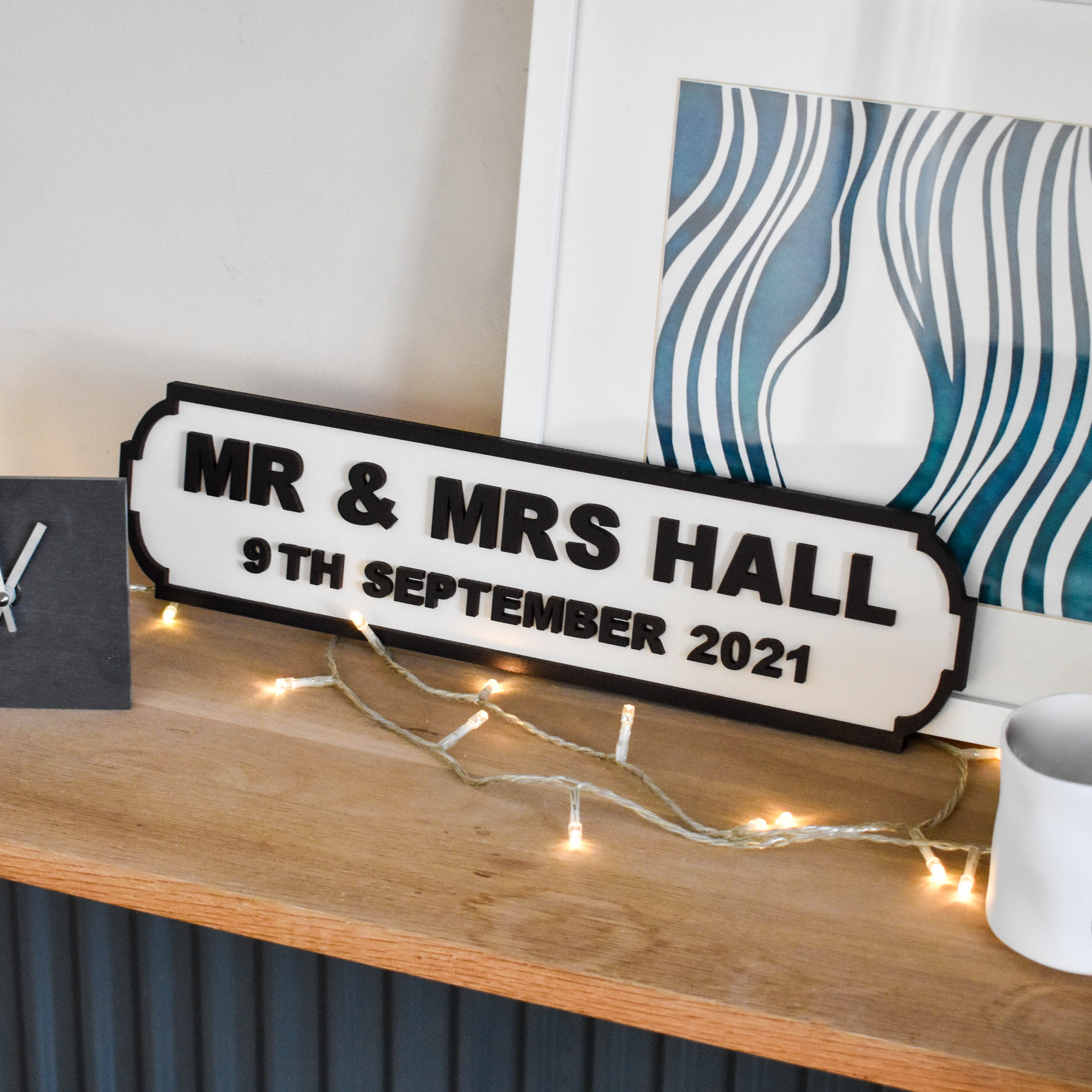 Personalised Wedding Wooden Roadsign