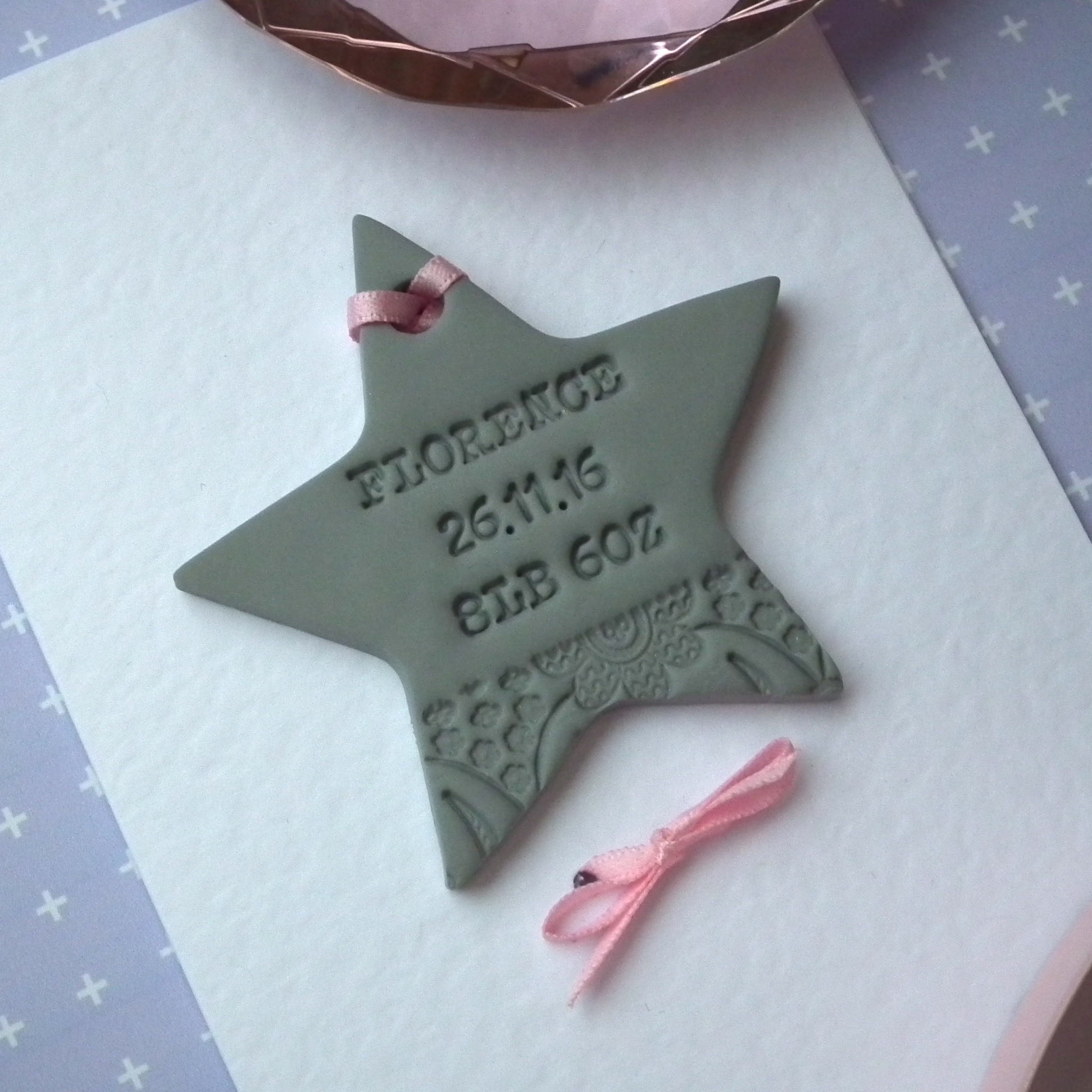 Personalised New Baby Keepsake Card