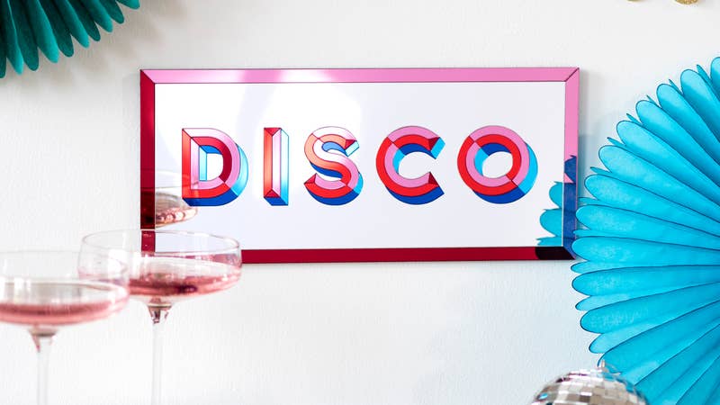 Disco Mirror Wall Sign