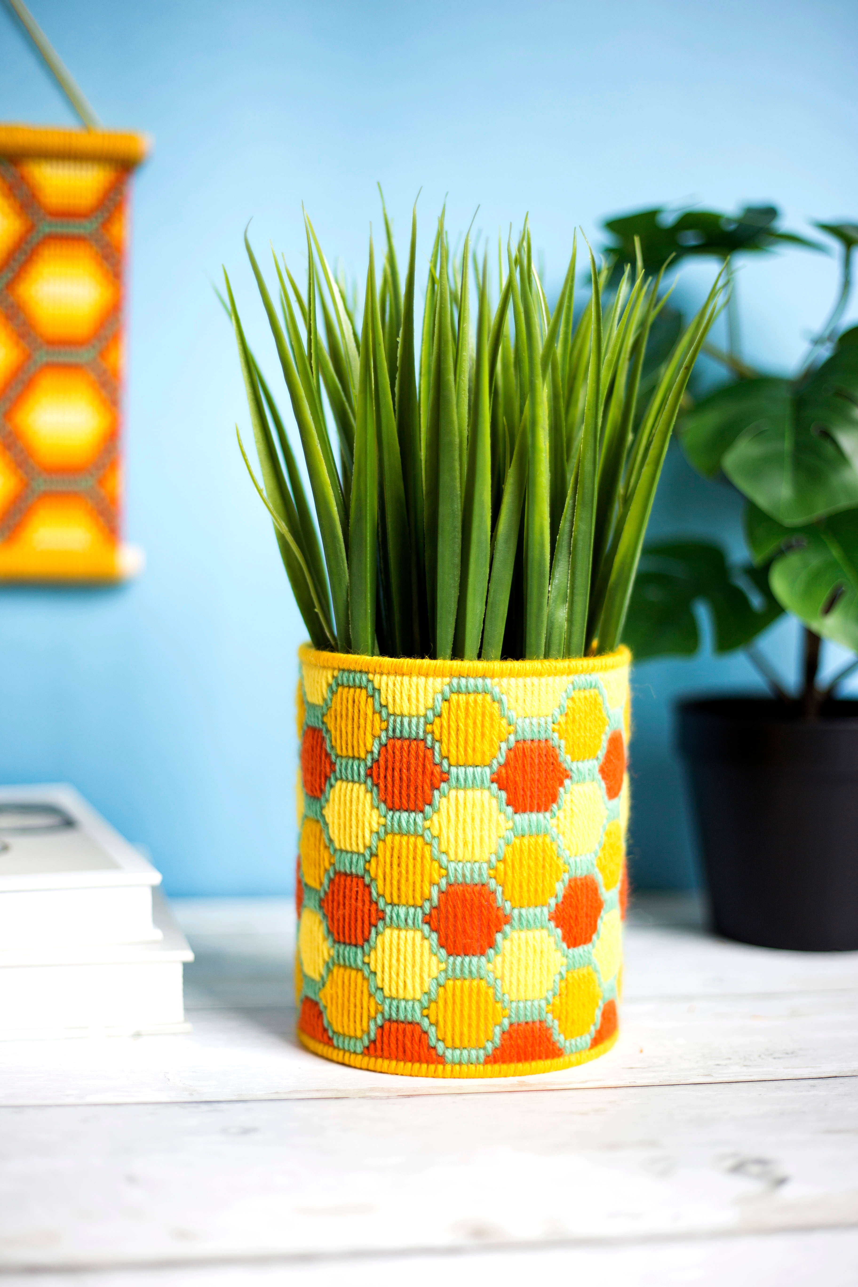 Steph in the Oh Sew Bootiful unit making up embroidery kits