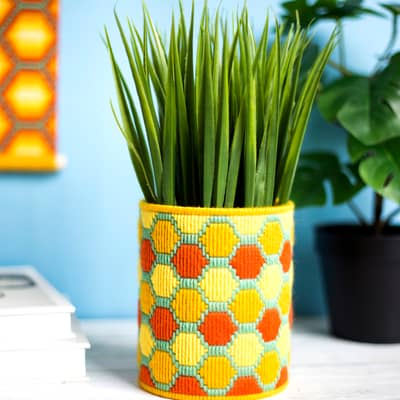 Steph in the Oh Sew Bootiful unit making up embroidery kits