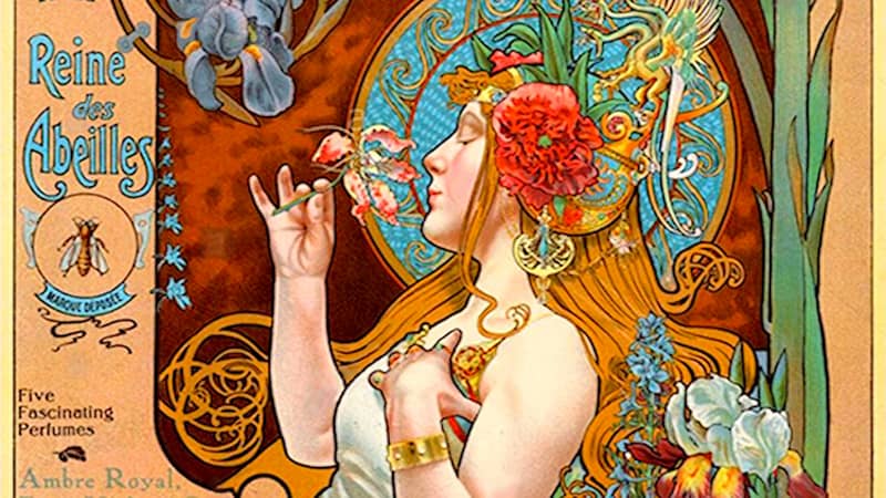 vintage French perfume poster