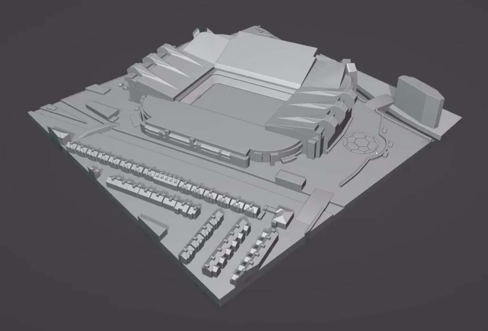 3d digital artwork ready for printing. Old Trafford 3D Miniature Model Frame by Stadiframes