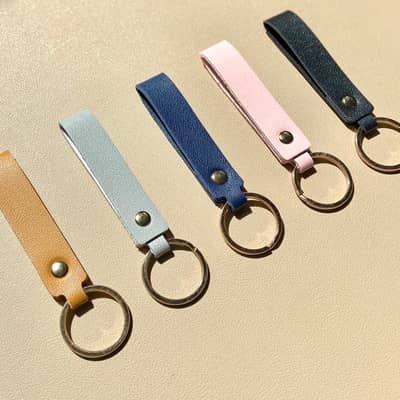Vegan Leather Keyrings