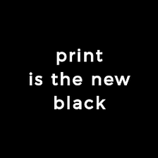 Print is the New Black logo