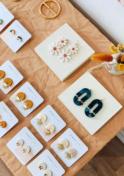 Clay Earring Display