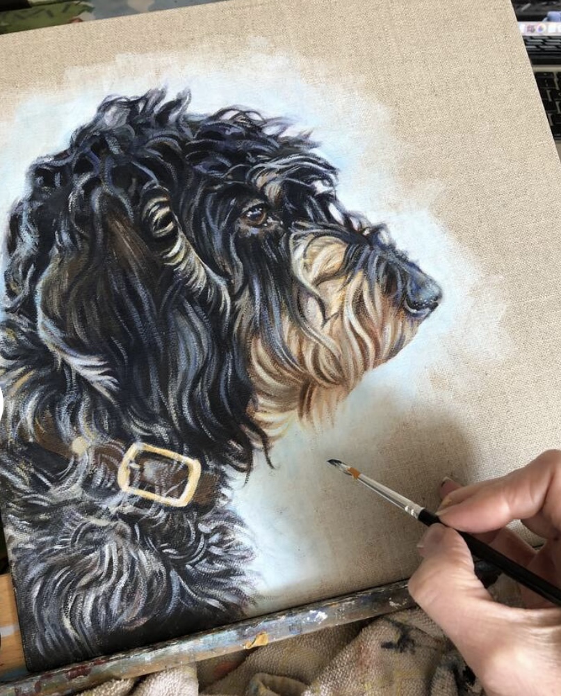 Custom painted pet portrats 