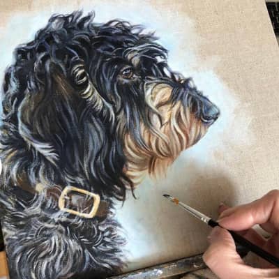 Custom painted pet portrats