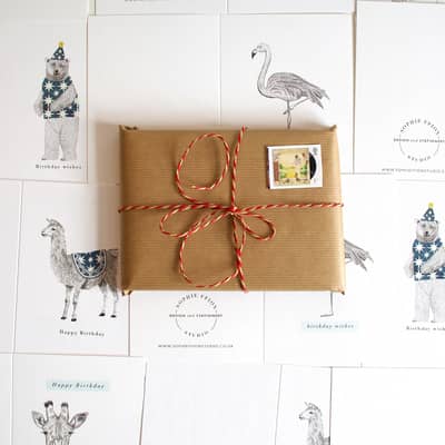 Oranges illustrated greetings card