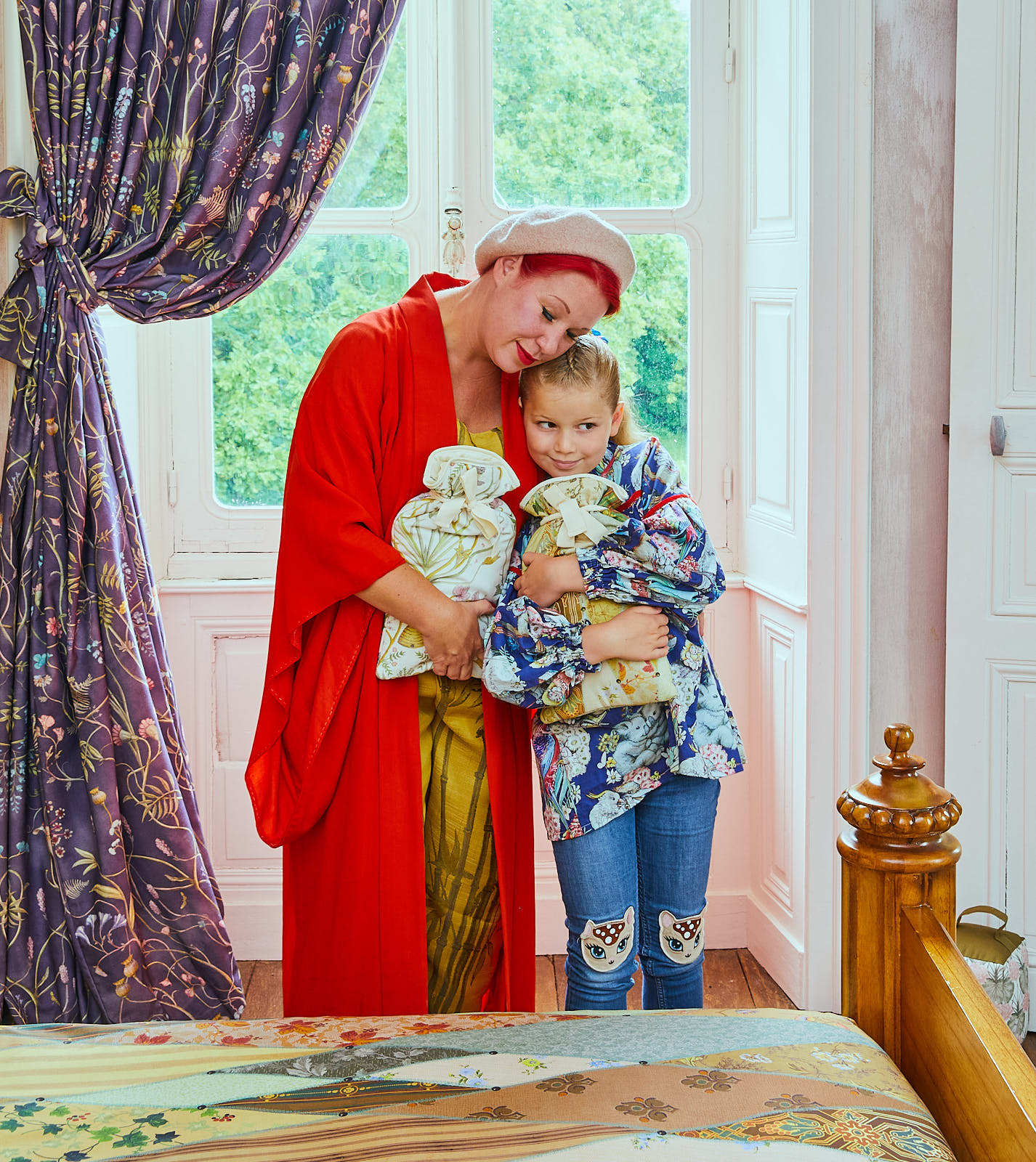 Angel and Dorothy Strawbridge with their Chateau hot-water bottles