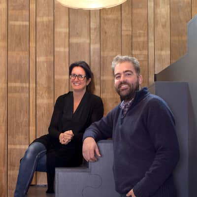 Stuart and Rosie Treasurer, who run Cleancut Wood together, can't escape being surrounded by wood even at home...