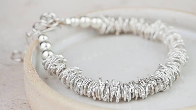 Sterling Silver Large Nugget Bracelet