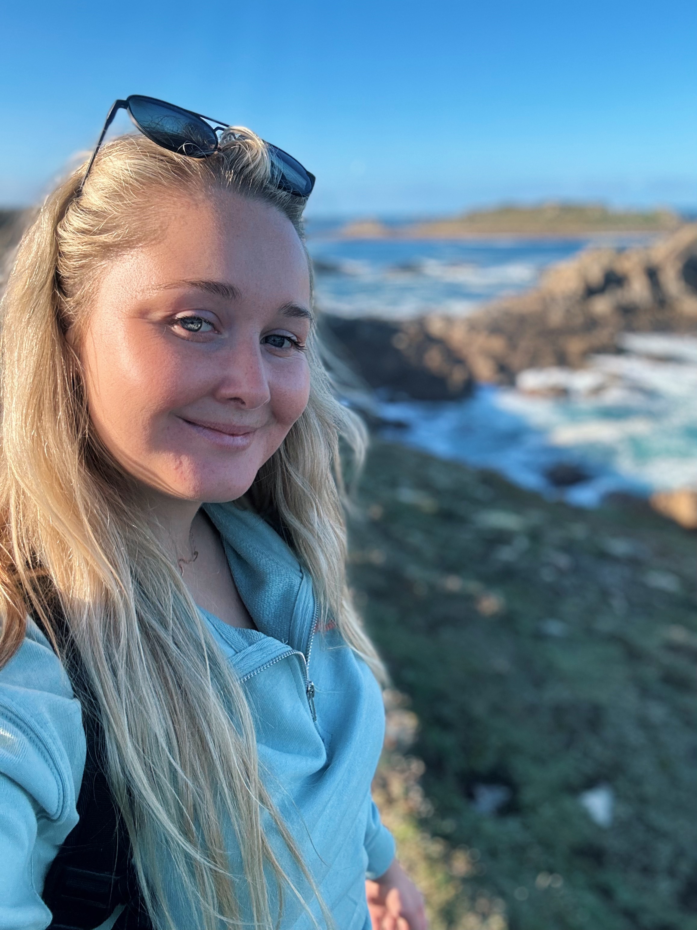 Sadie Hodgson beachcombing in Cornwall