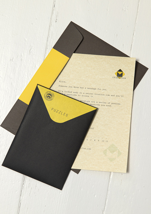 The Enigmagram puzzle in the post escape room game