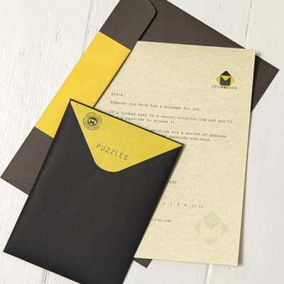 The Enigmagram puzzle in the post escape room game