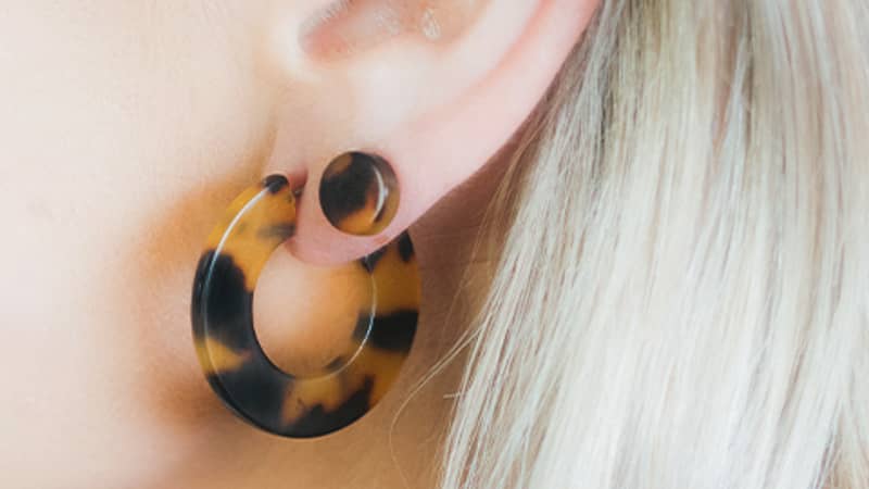 Dark Tortoise Shell Small Huggie Hoop and Stud Earrings Multipack