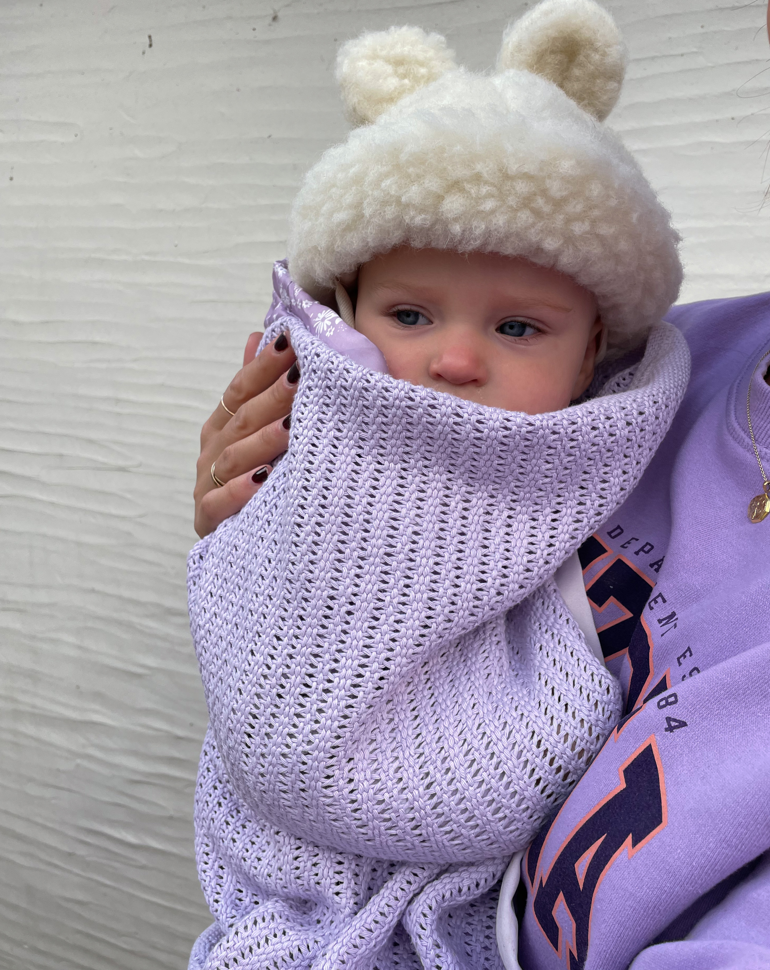 Luna Lilac Baby Blanket by Blankei.