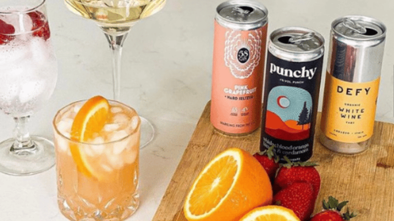 Canned Club drinks at home