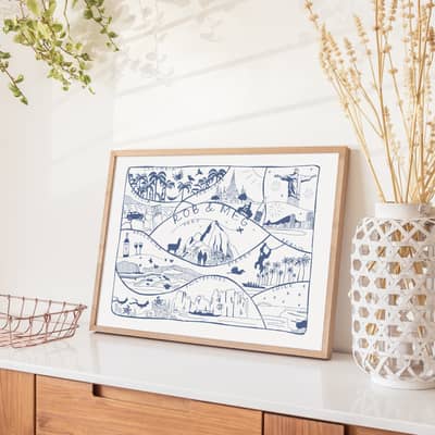 Personalised Travel Adventures Map Print