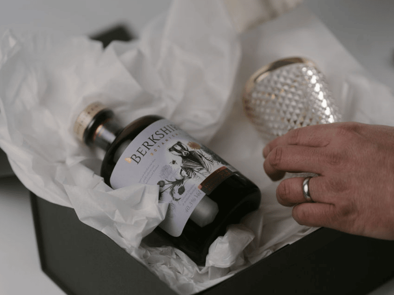 Personalised gin and rum gift box