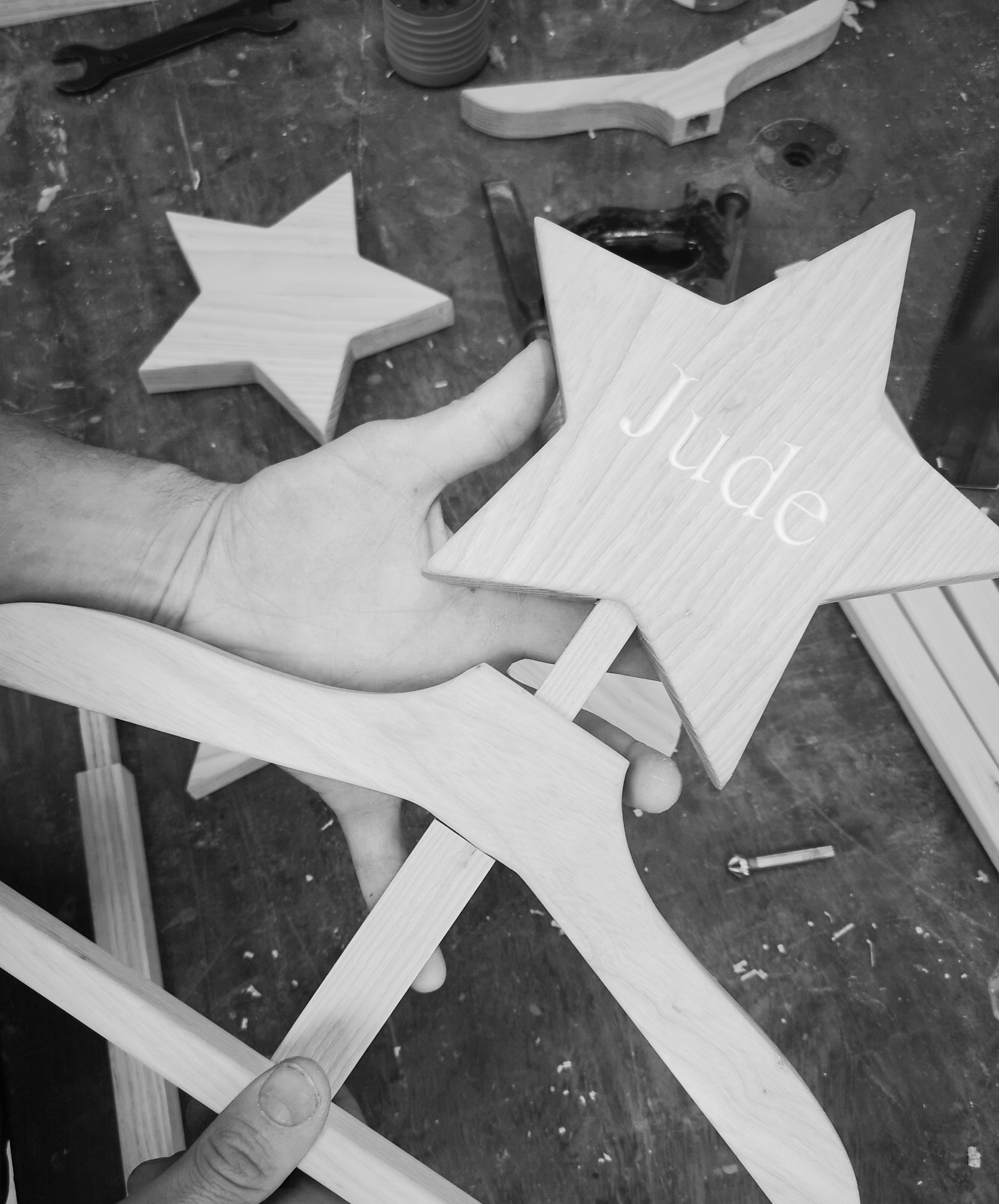 Handmade solid wood Clothing stand