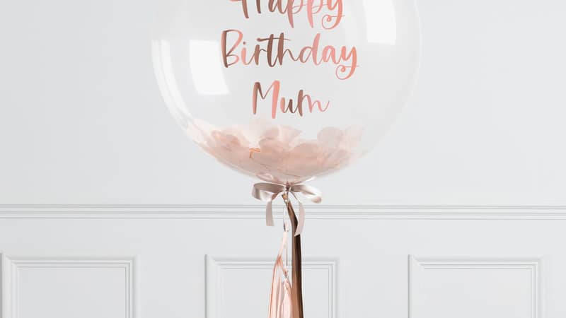 Rose Gold tassel Bubble Balloons