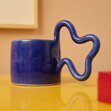 Handmade Wiggle Handle Mug