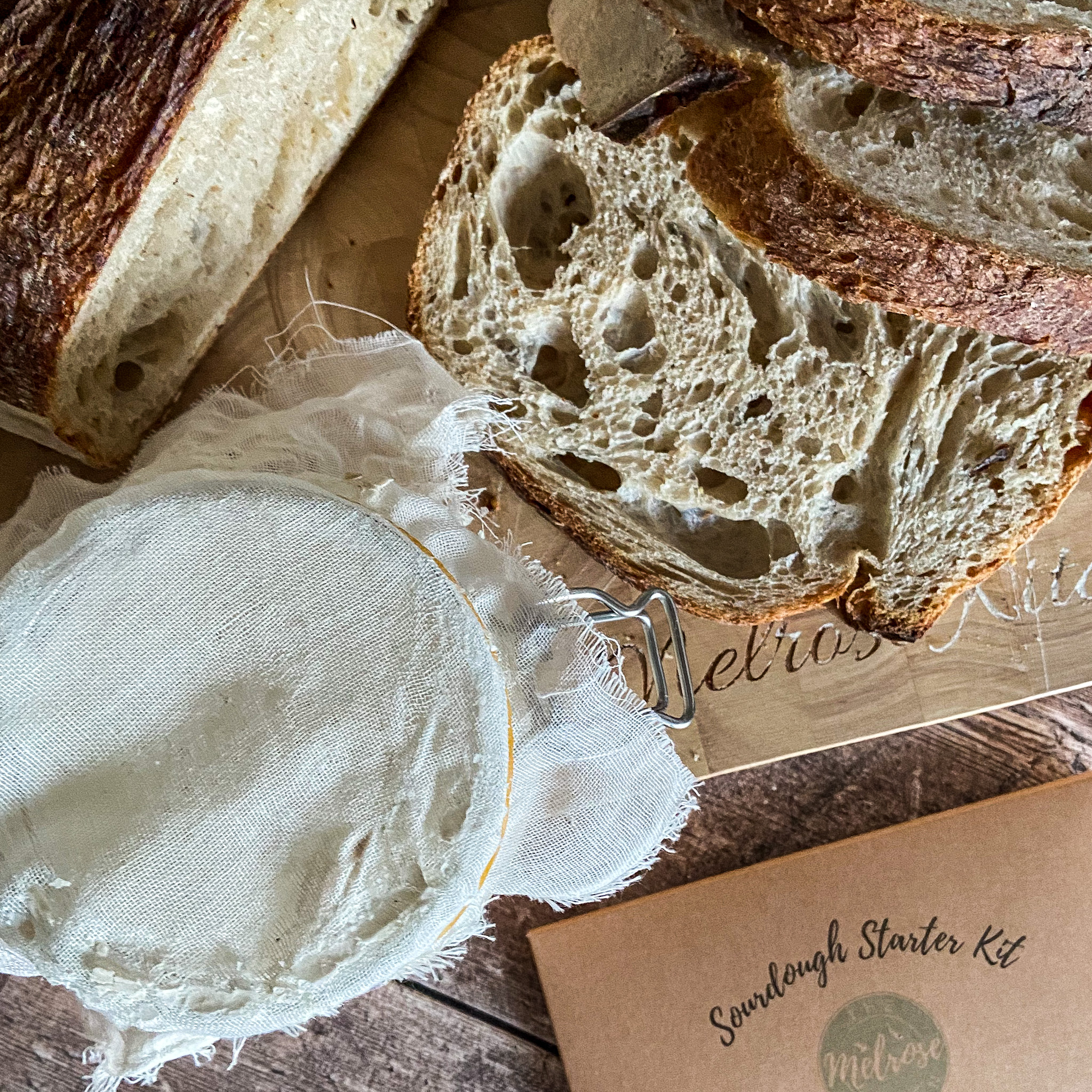 Sourdough starter, kit and bread