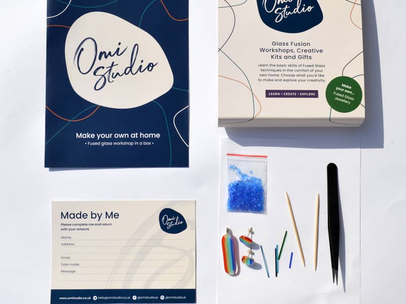 Omi Studio workshop glass kits - posted to your door, complete in your own time and return for firing