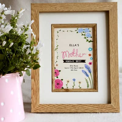 Personalised Mothers Day print Ten and Sixpence
