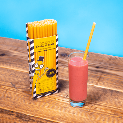 stroodles pasta straws in action