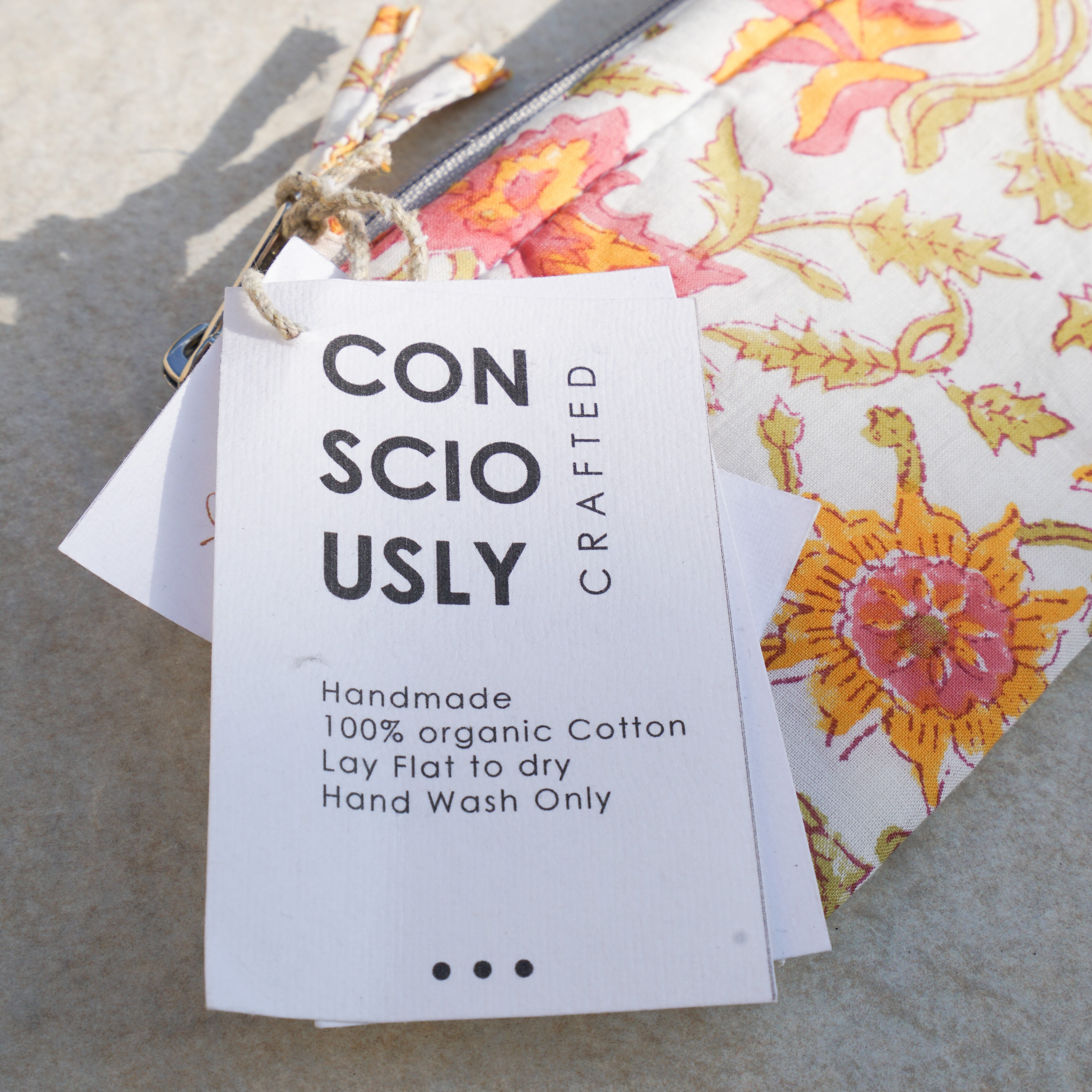 Product label showing sustainable production methods