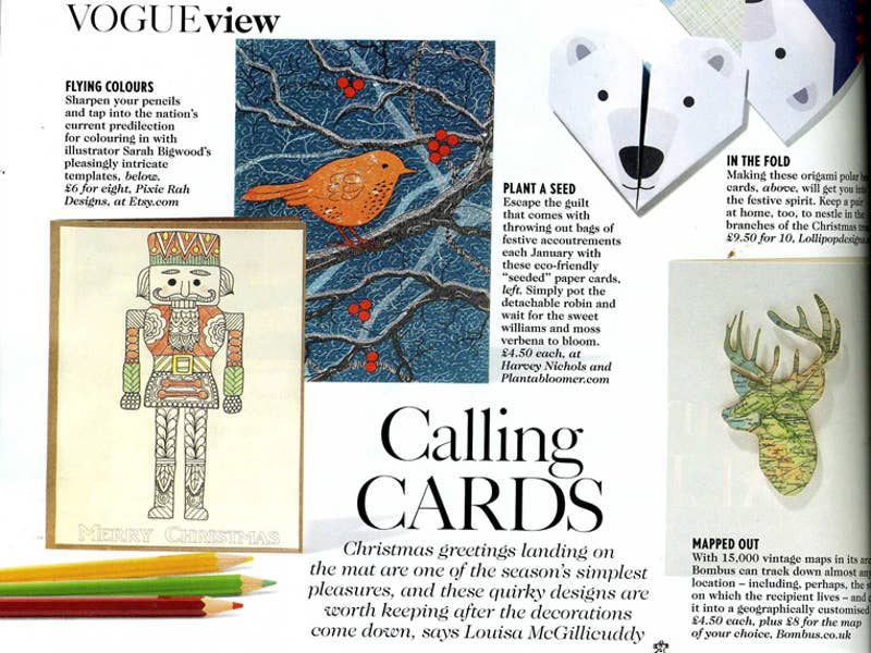 Vogue featuring Plantable Robin card