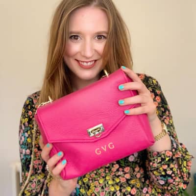 Leather Cross Body bag - Pink