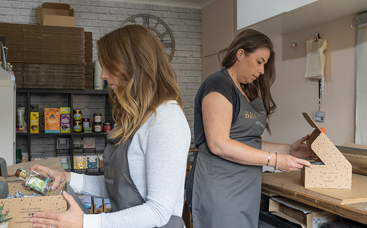 The Brown Box Gift Company Packing Area