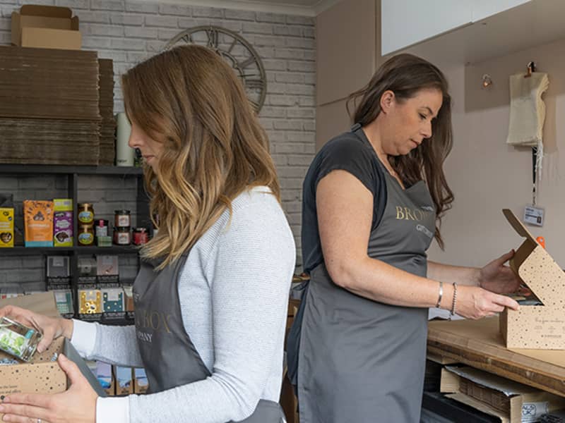 The Brown Box Gift Company Packing Area