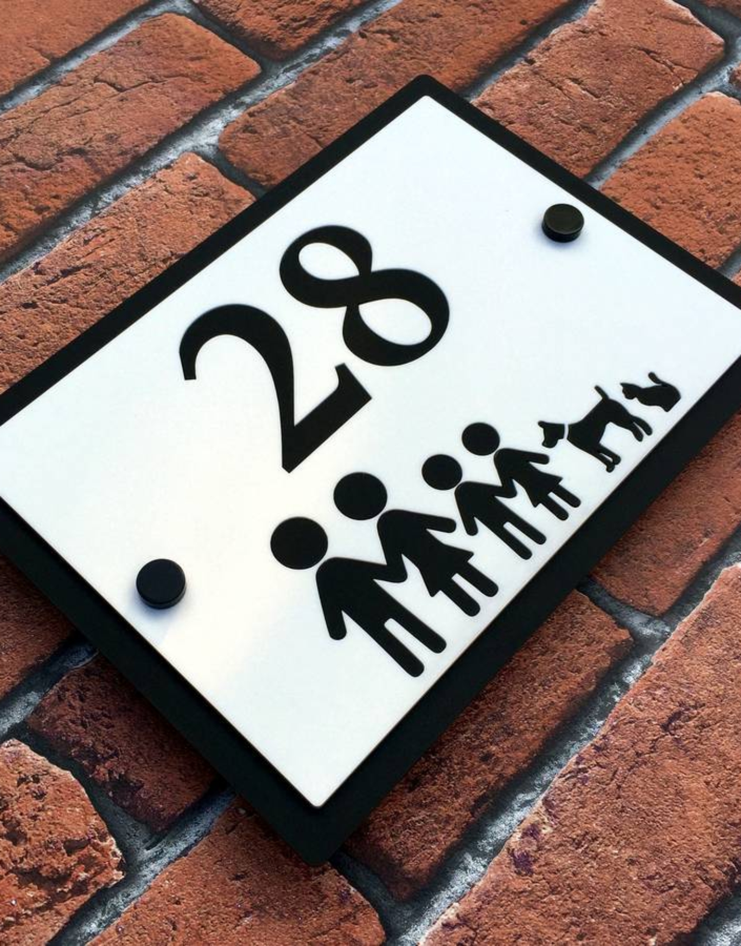 Stick Family Door Number Plaque