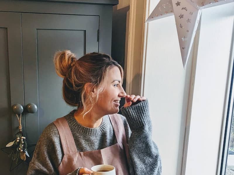 Katie in her kitchen at Pink Door Baking Co